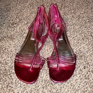 Jennifer Lopez Metallic Gladiator Sandal, Size 6